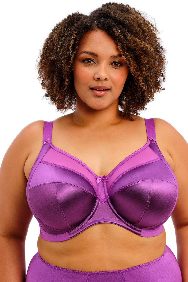 Goddess Keira Banded Satin Underwire Bra - Amethyst - source image 75188