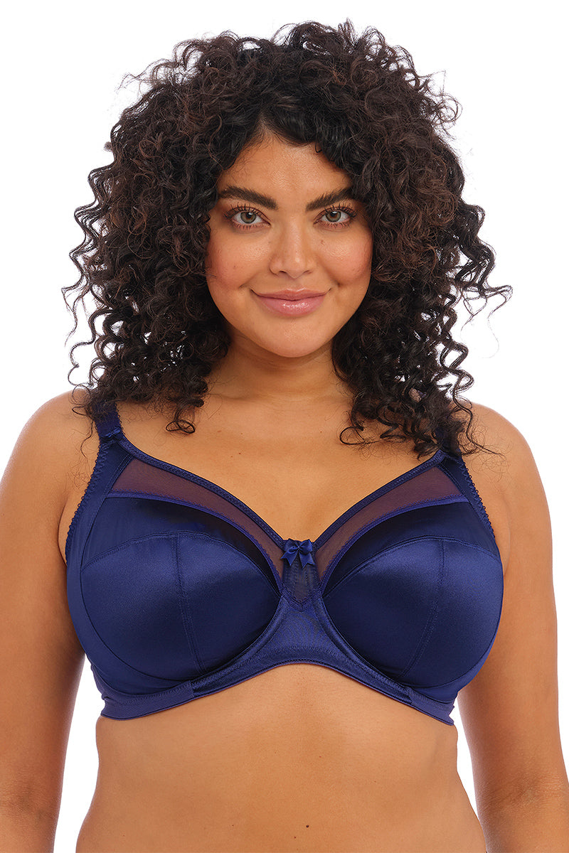 Goddess Keira Banded Satin Underwire Bra - Ink - source image 25274