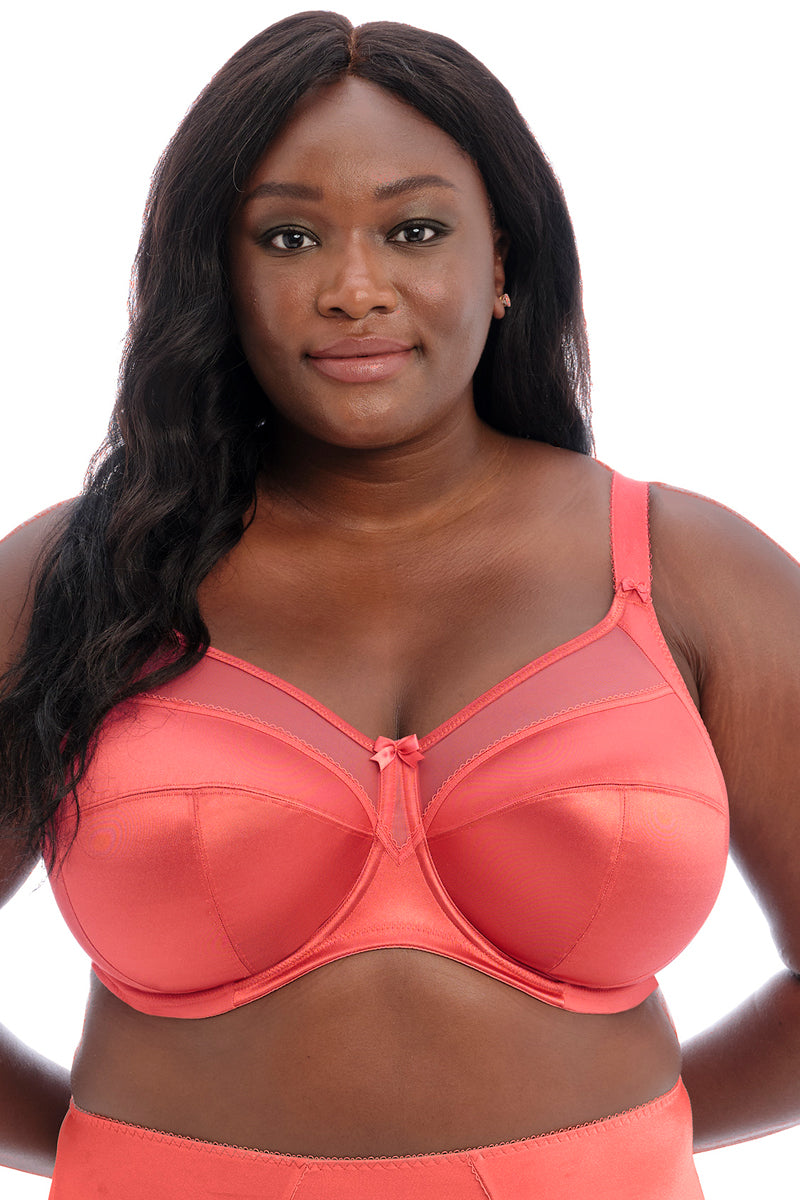 Goddess Keira Banded Satin Underwire Bra - Mineral Red - source image 58259