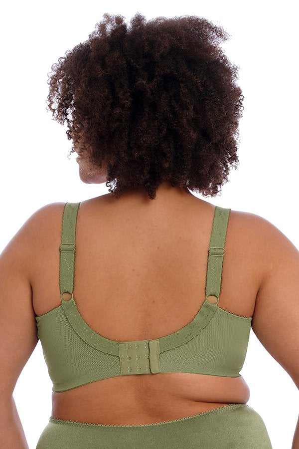 Goddess Keira Banded Satin Underwire Bra - Olive - source image 61668