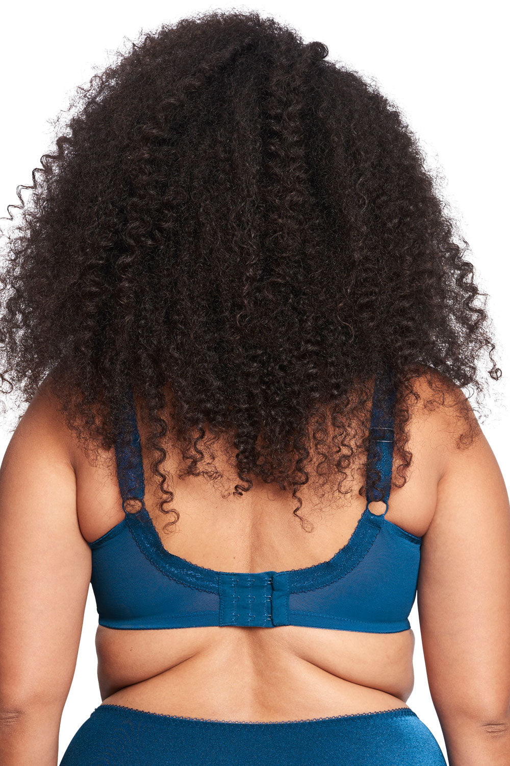 Goddess Keira Banded Satin Underwire Bra - Petrol - source image 39784