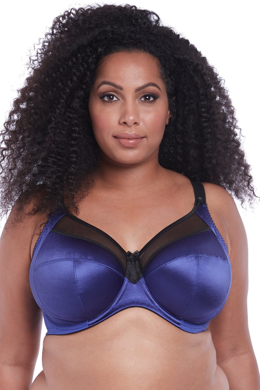 Goddess Keira Banded Satin Underwire Bra - Sapphire - source image 36604