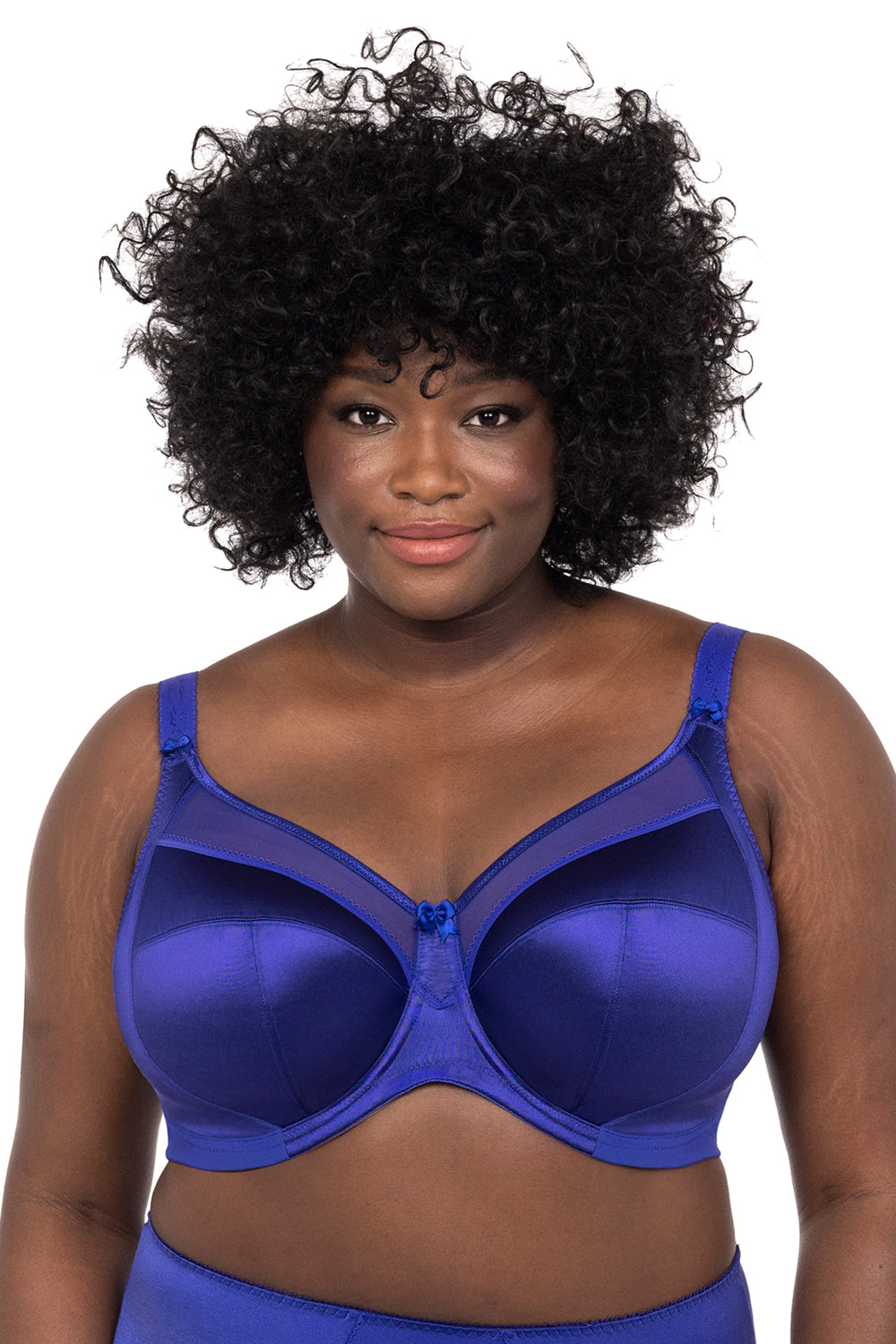 Goddess Keira Banded Satin Underwire Bra - Ultramarine - source image 49605