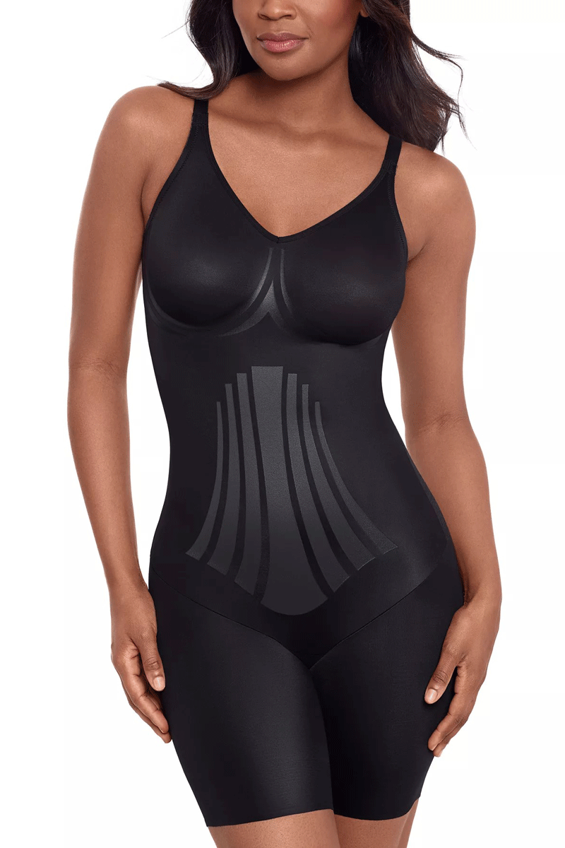 Miraclesuit Women's Modern Miracle Thigh Slimmer Bodysuit - Black - source image 72827