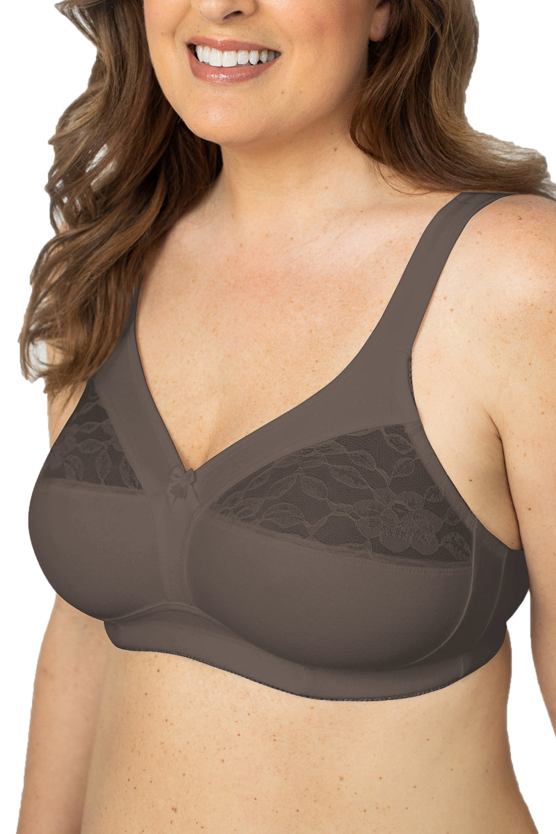 Plusform Cotton Comfort Bra - Mocha - source image 54563