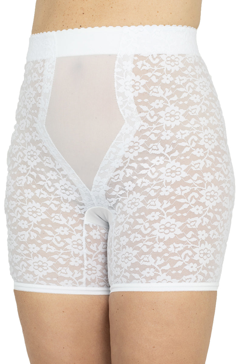 Plusform Instant Shaping Firm Control High Waist Long Leg Control Pant - White - source image 54595