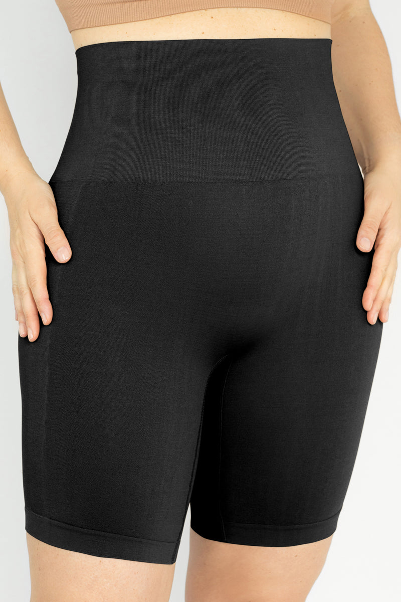 Plusform Instant Shaping Seamless High Waist Thigh Shaper - Black - source image 54546