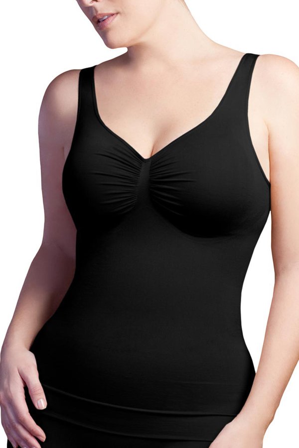 Plusform Instant Shaping Seamless Shaping Non-Wire Cami - Black - source image 54551