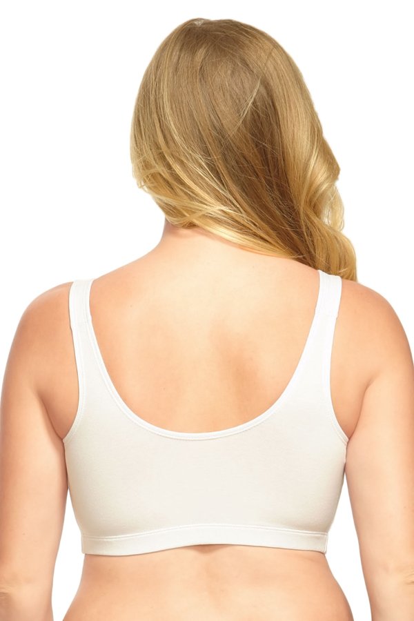 QT Intimates Front Hook Pocket Bra - White - source image 31337