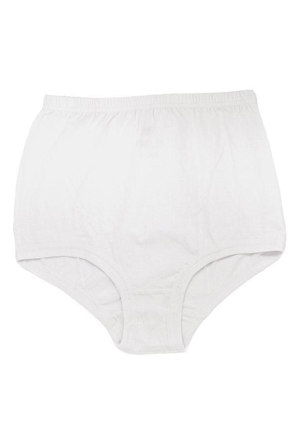 National Women's 100% Cotton Latex Free Unpinchable Cotton Panties, 3-Pack - White - source image 70260