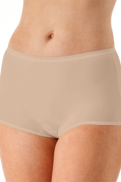 Shadowline Lingerie by Velrose Nylon Modern Brief Panty - Nude - source image 46220