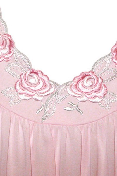 Shadowline Lingerie by Velrose Short Sleeveless Nightgown - Pink - source image 56651