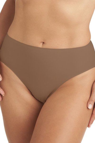 TC Fine Intimates Edge Contemporary Microfiber Hi-Cut - Dark Sand - source image 38878