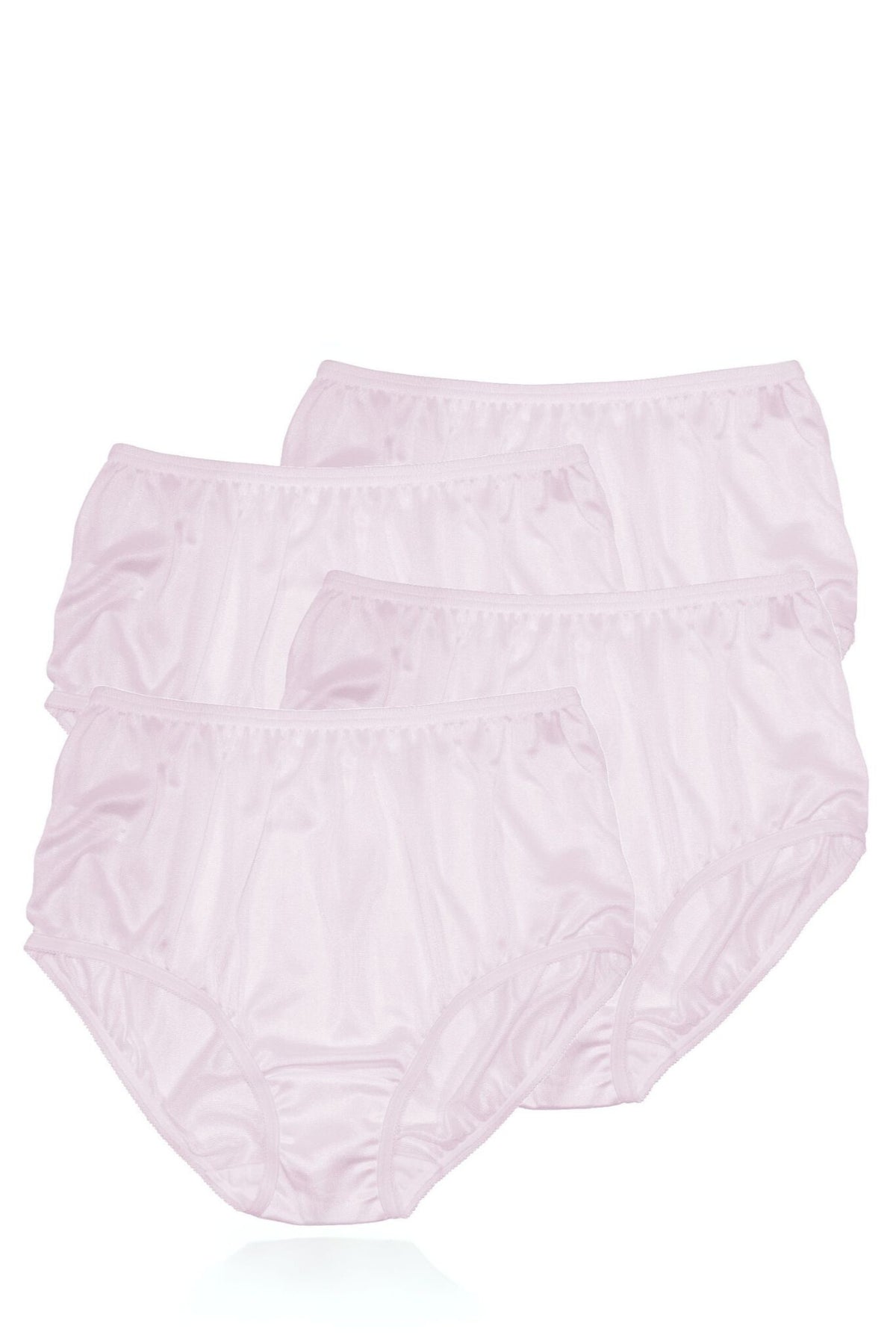 Teri Lingerie Plain Jane Full Cut Nylon Brief 4-Pack - Lilac - source image 70668