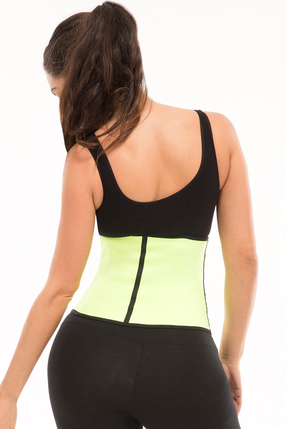 TruFigure Sport Latex Waist Cincher w/ 3-Hooks - Yellow - source image 22020
