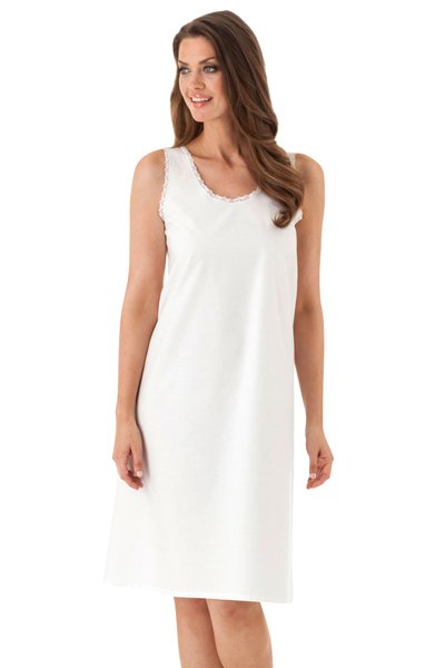 Velrose Lingerie Cotton Dress Slip - White - source image 46315