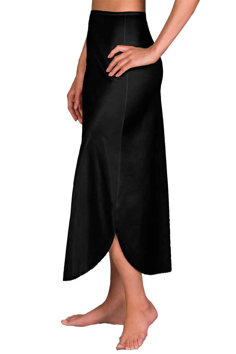 Velrose Lingerie Nylon Long Half Slip - Black - source image 46612