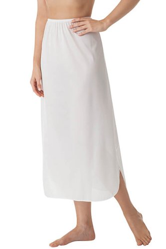 Velrose Lingerie Nylon Long Half Slip - White - source image 46611