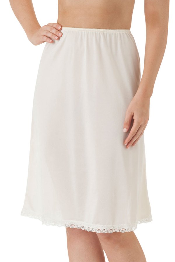Velrose Lingerie Nylon Skirt Half Slip - Beige - source image 46312