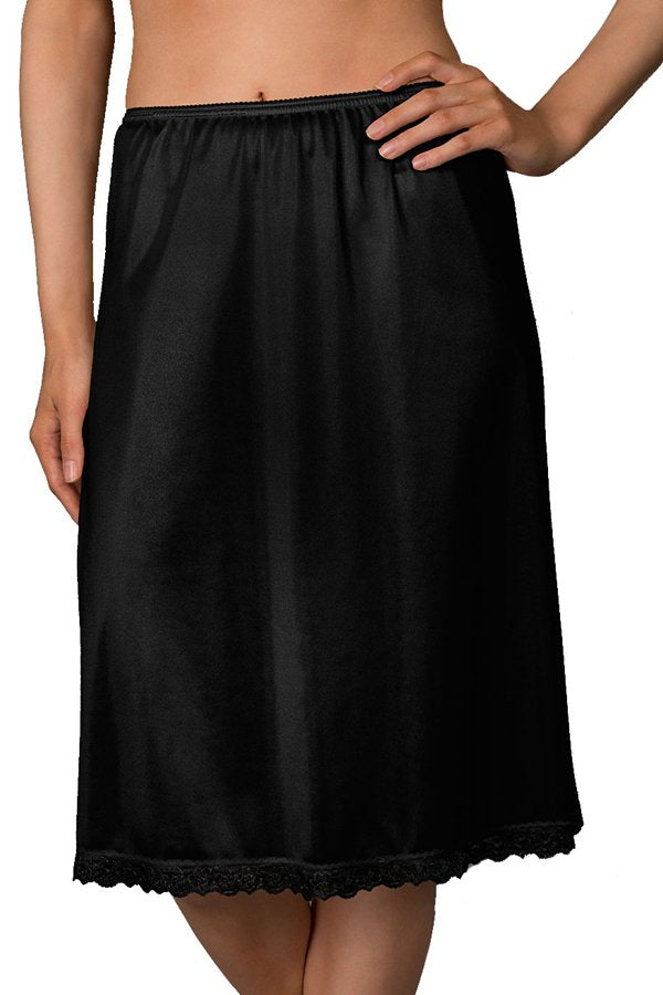 Velrose Lingerie Nylon Skirt Half Slip - Black - source image 46310