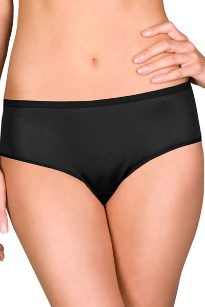 Shadowline Lingerie by Velrose Nylon Hidden Elastic Hipster - Black - source image 56127