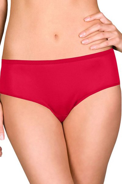 Shadowline Lingerie by Velrose Nylon Hidden Elastic Hipster - Red - source image 46191