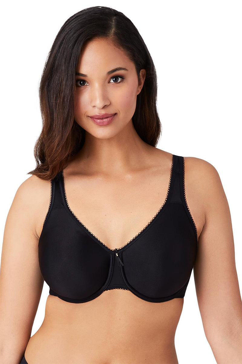 Wacoal Basic Beauty Full Figure Seamless Underwire Bra - Black - source image 62628
