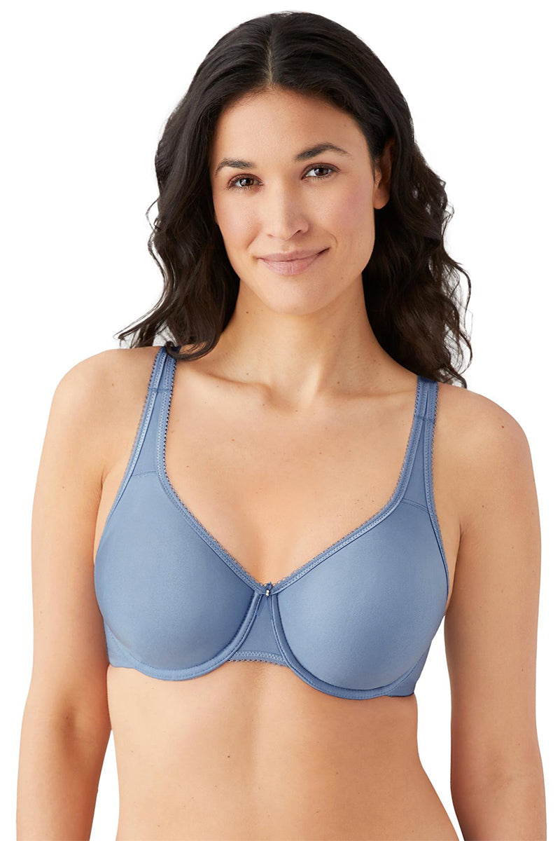 Wacoal Basic Beauty Full Figure Seamless Underwire Bra - Country Blue - source image 62629