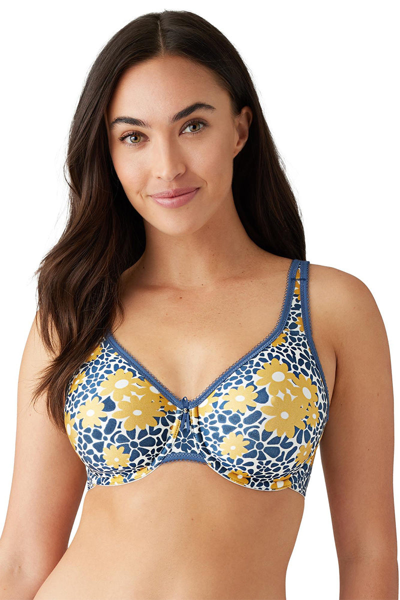Wacoal Basic Beauty Full Figure Seamless Underwire Bra - Deco Floral - source image 62630