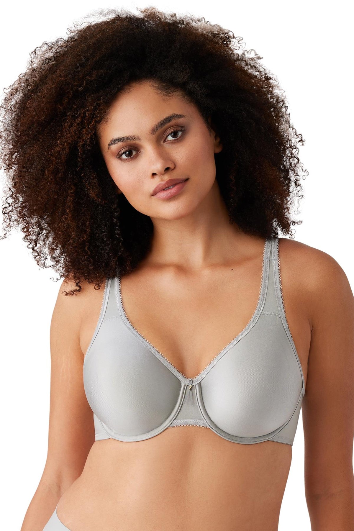 Wacoal Basic Beauty Full Figure Seamless Underwire Bra - Ultimate Gray - source image 65953
