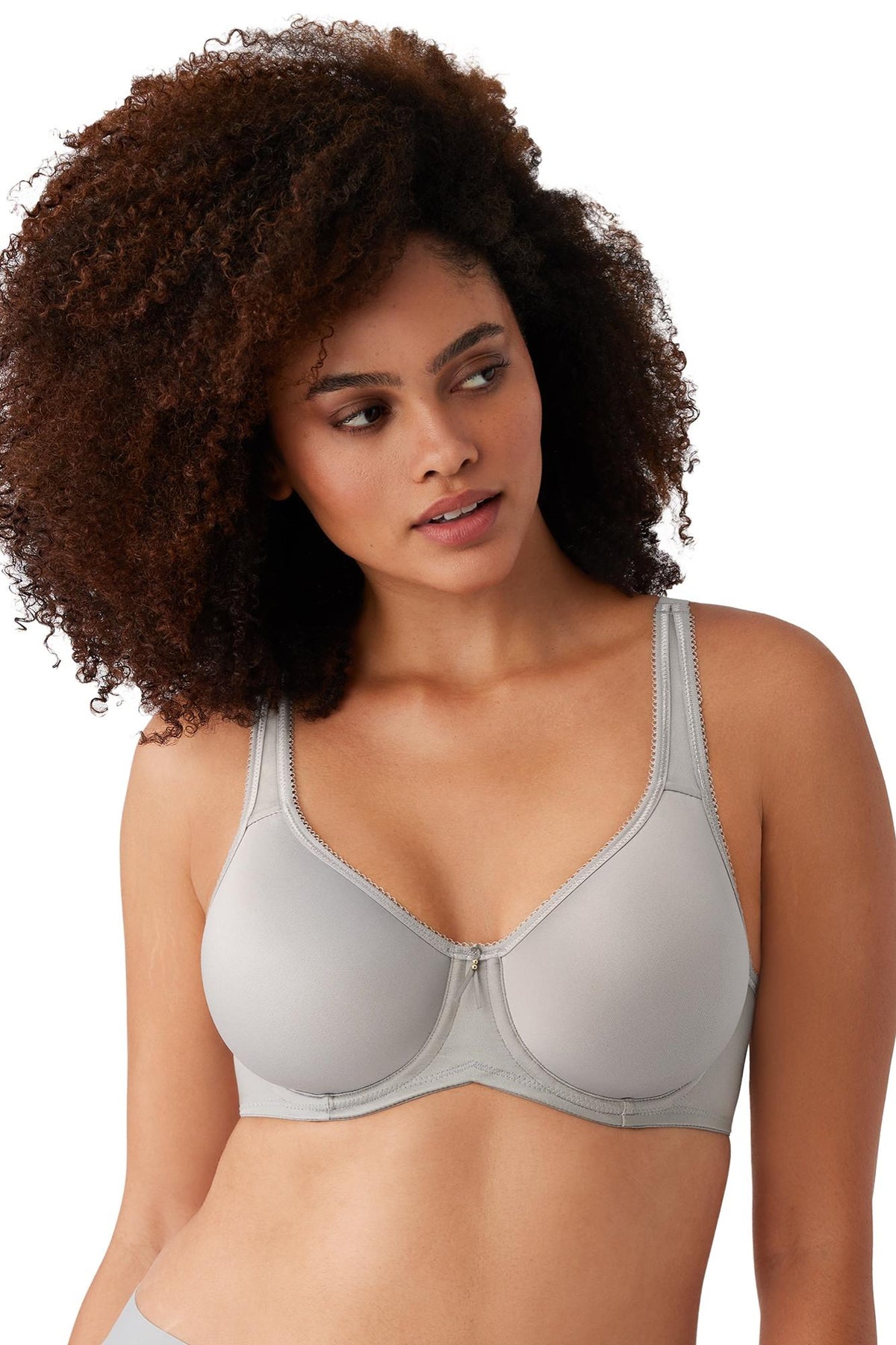 Wacoal Basic Beauty Spacer Underwire T-Shirt Bra - Ultimate Gray - source image 65935