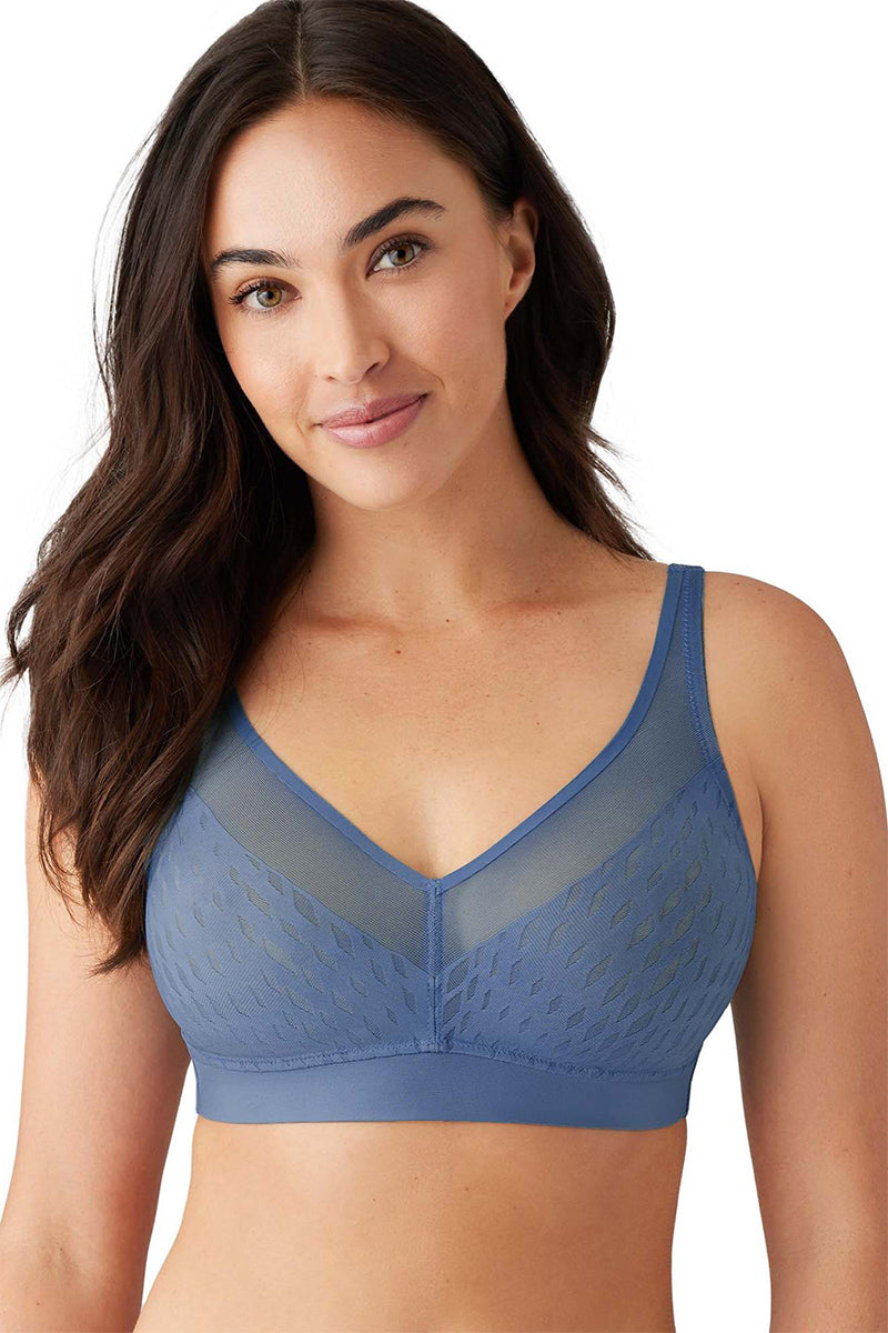 Wacoal Elevated Allure Wire Free Bra - Provincial Blue - source image 62406
