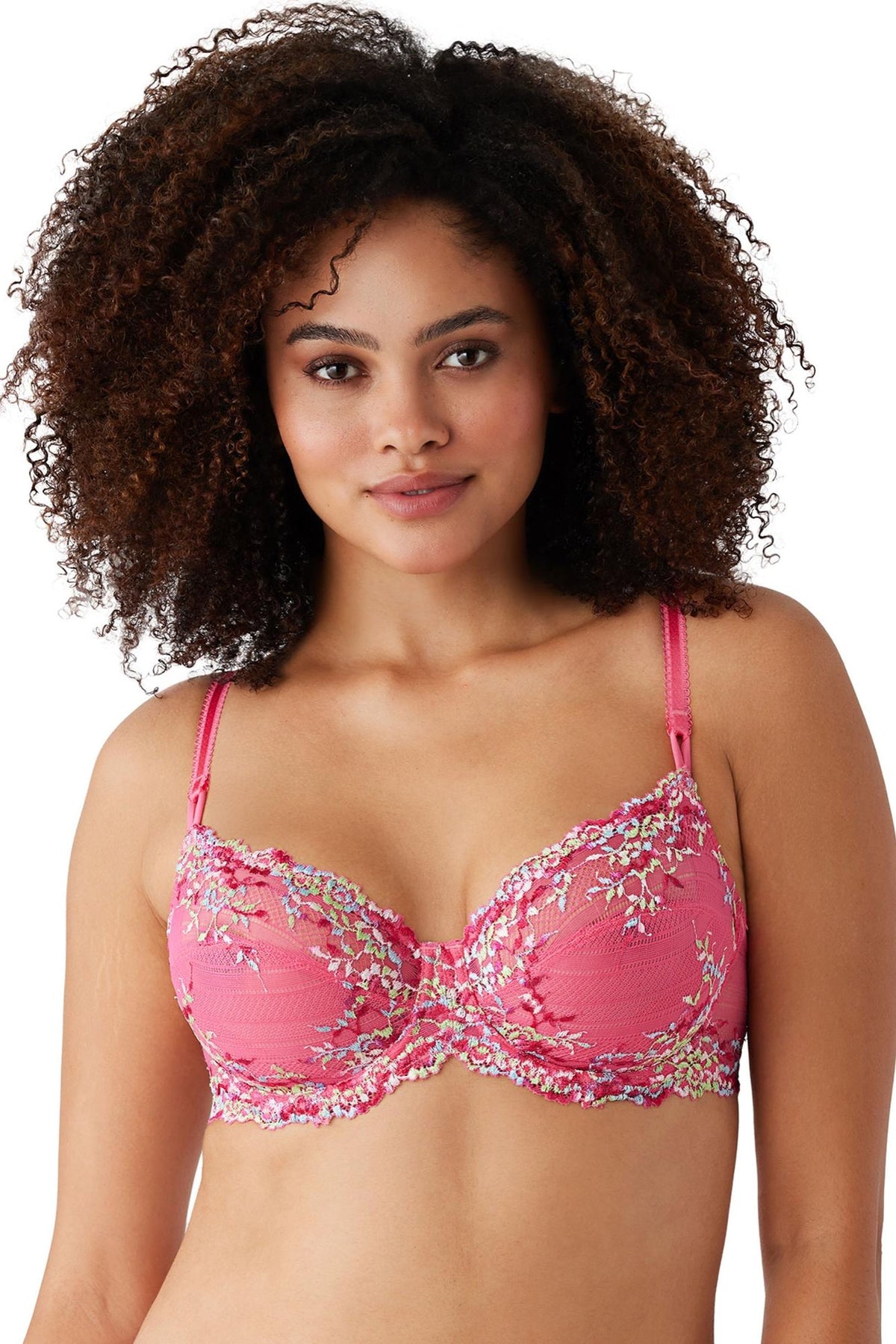 Wacoal Embrace Lace® Underwire Bra - Hot Pink/Multi - source image 65874