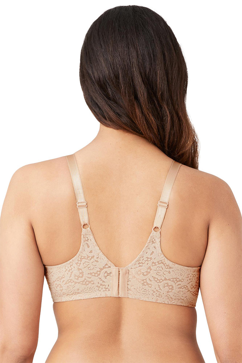 Wacoal Halo Lace Full Figure Underwire Bra - Toast - source image 61896