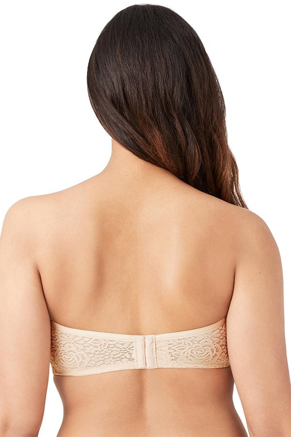 Wacoal Halo Lace Strapless Underwire Bra - Sand - source image 62581
