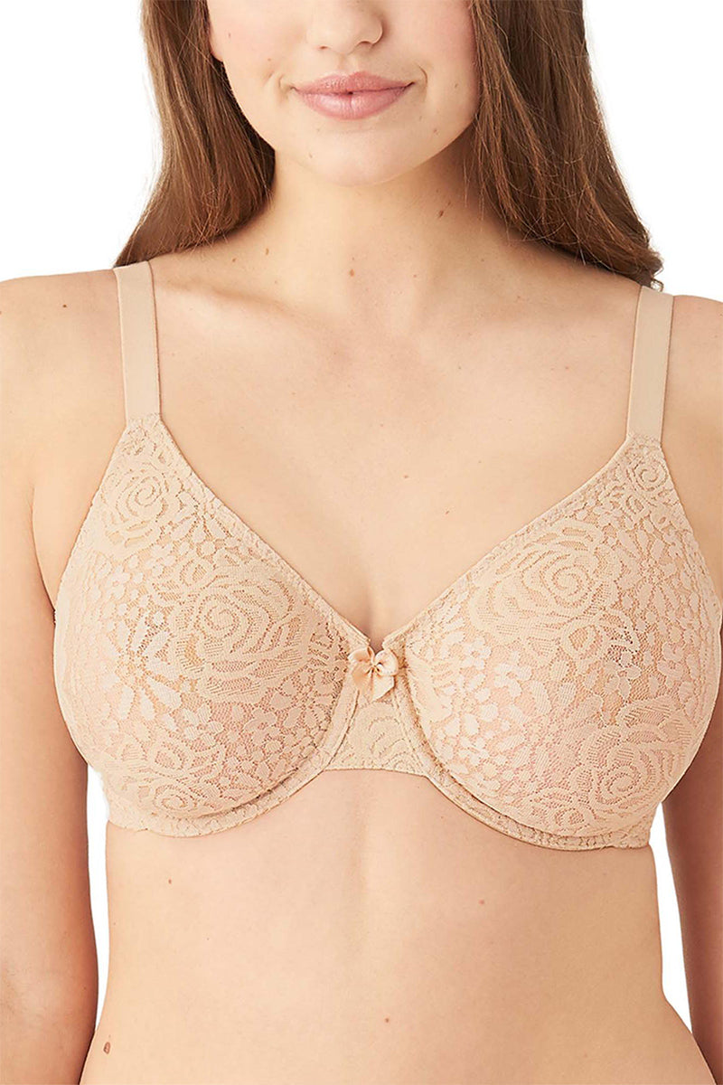 Wacoal Halo Lace Underwire Bra - Sand - source image 62296