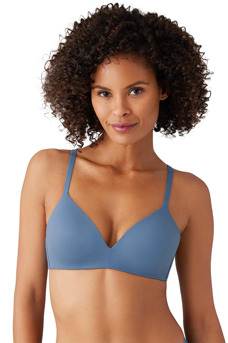 Wacoal How Perfect Wire Free T-Shirt Bra - Provincial Blue - source image 62356