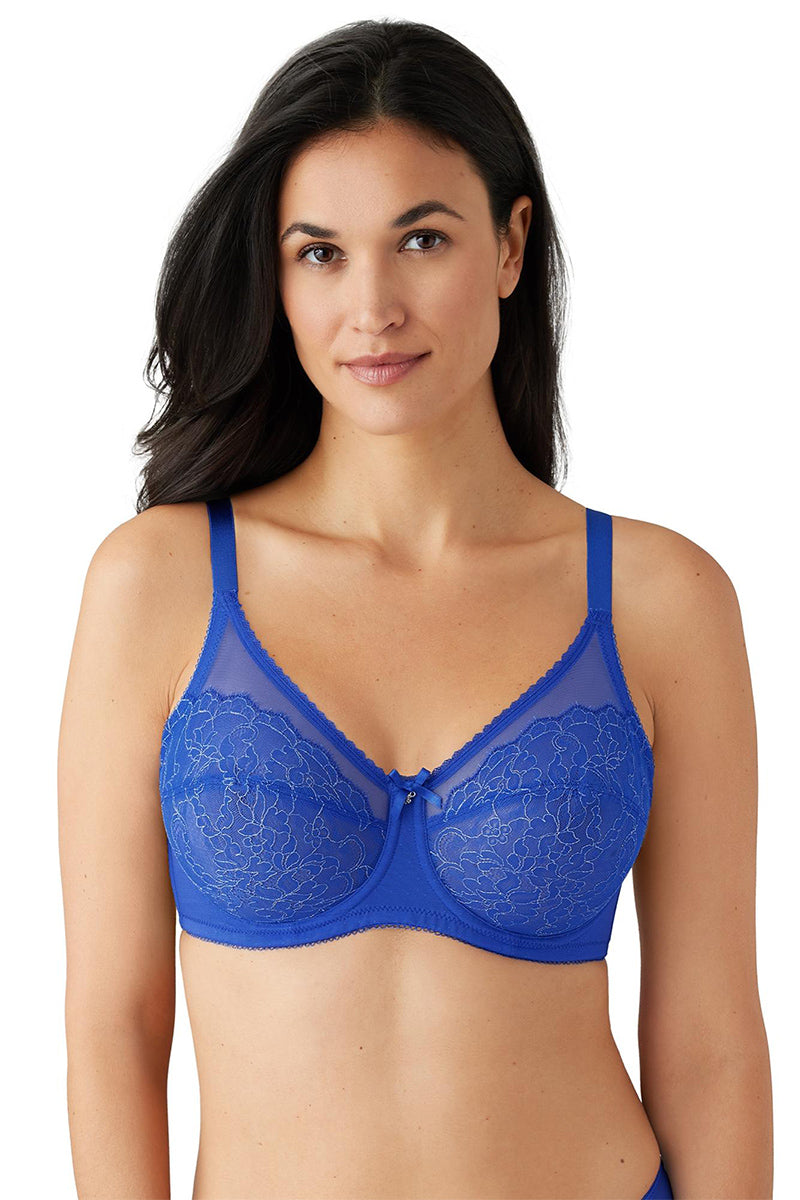 Wacoal Retro Chic Full Figure Underwire Bra - Radiant Blue - source image 62619