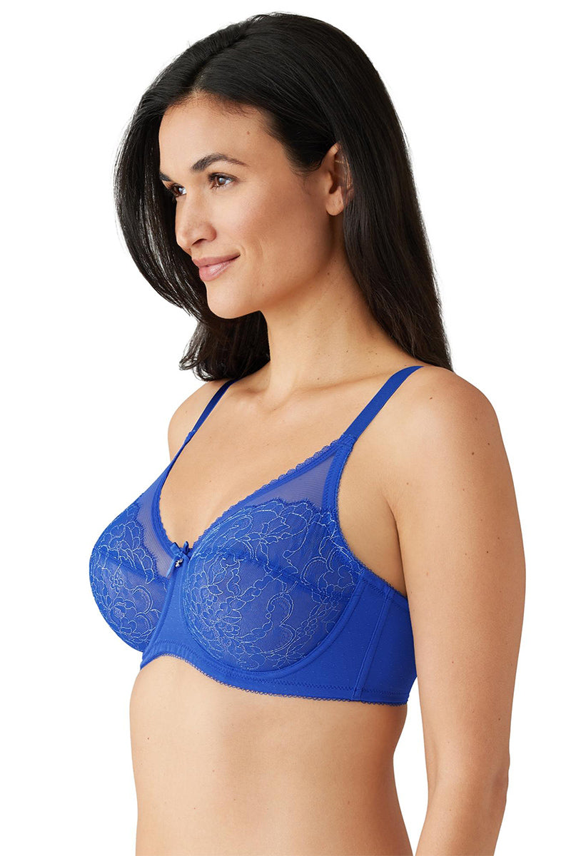 Wacoal Retro Chic Full Figure Underwire Bra - Radiant Blue - source image 62614