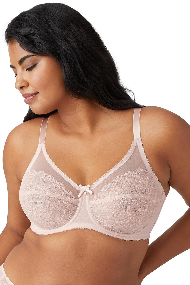 Wacoal Retro Chic Full Figure Underwire Bra - Rose Dust - source image 62620