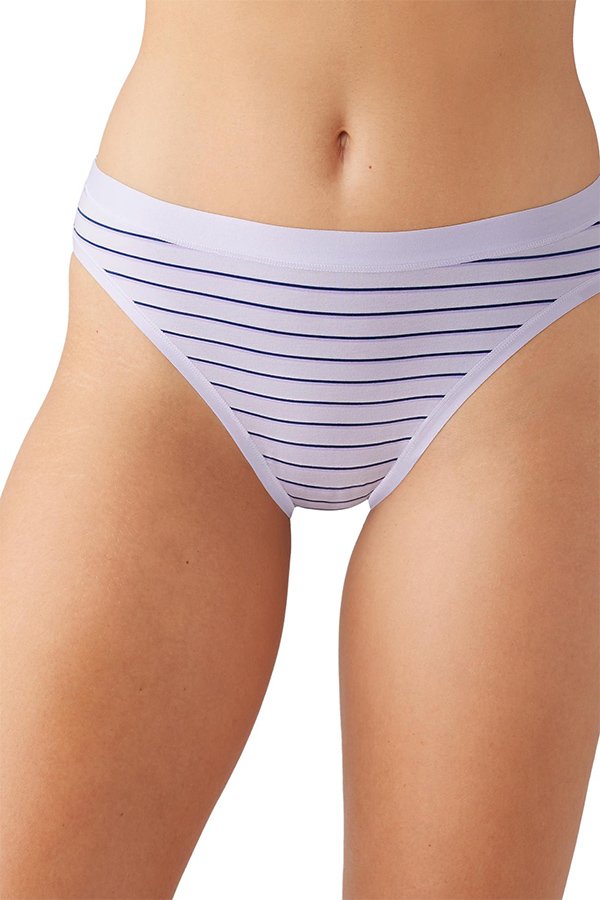 Wacoal Understated Cotton Bikini - Orchid Petal Stripe - source image 62937