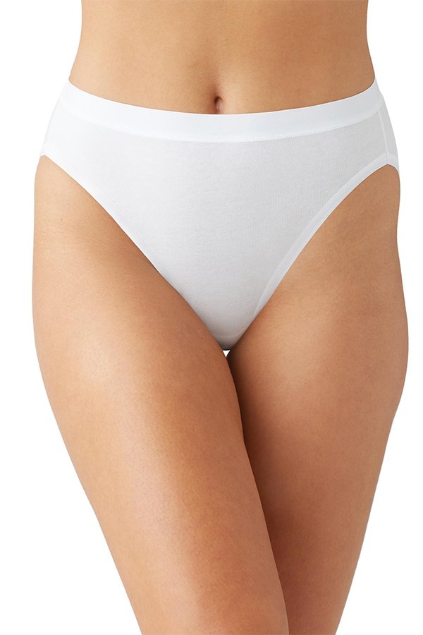Wacoal Understated Cotton Hi-Cut - White - source image 63223