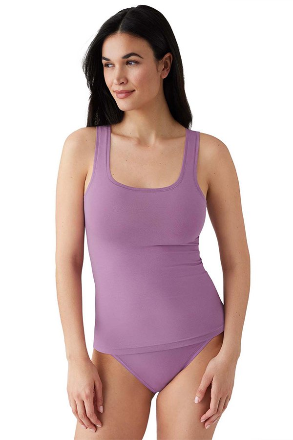 Wacoal Understated Cotton Tank - Valerian - source image 62077