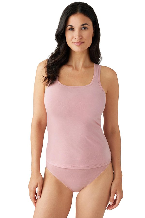 Wacoal Understated Cotton Tank - Zephyr Pink - source image 62079